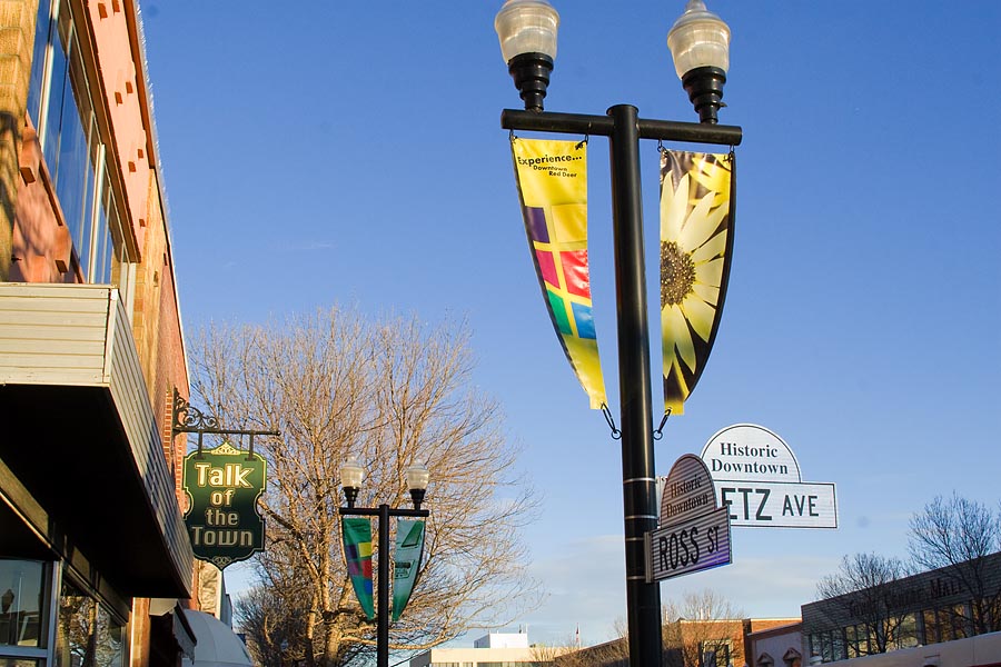 Downtown Red Deer Banners! Installed!