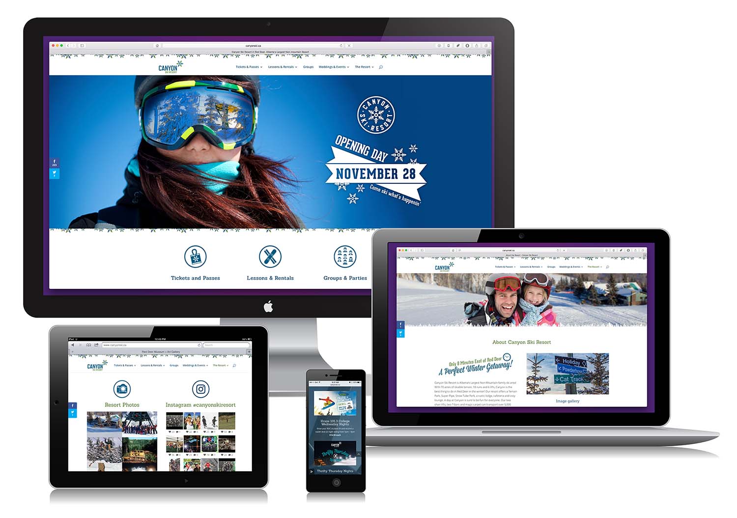 Canyon Ski Resort Website