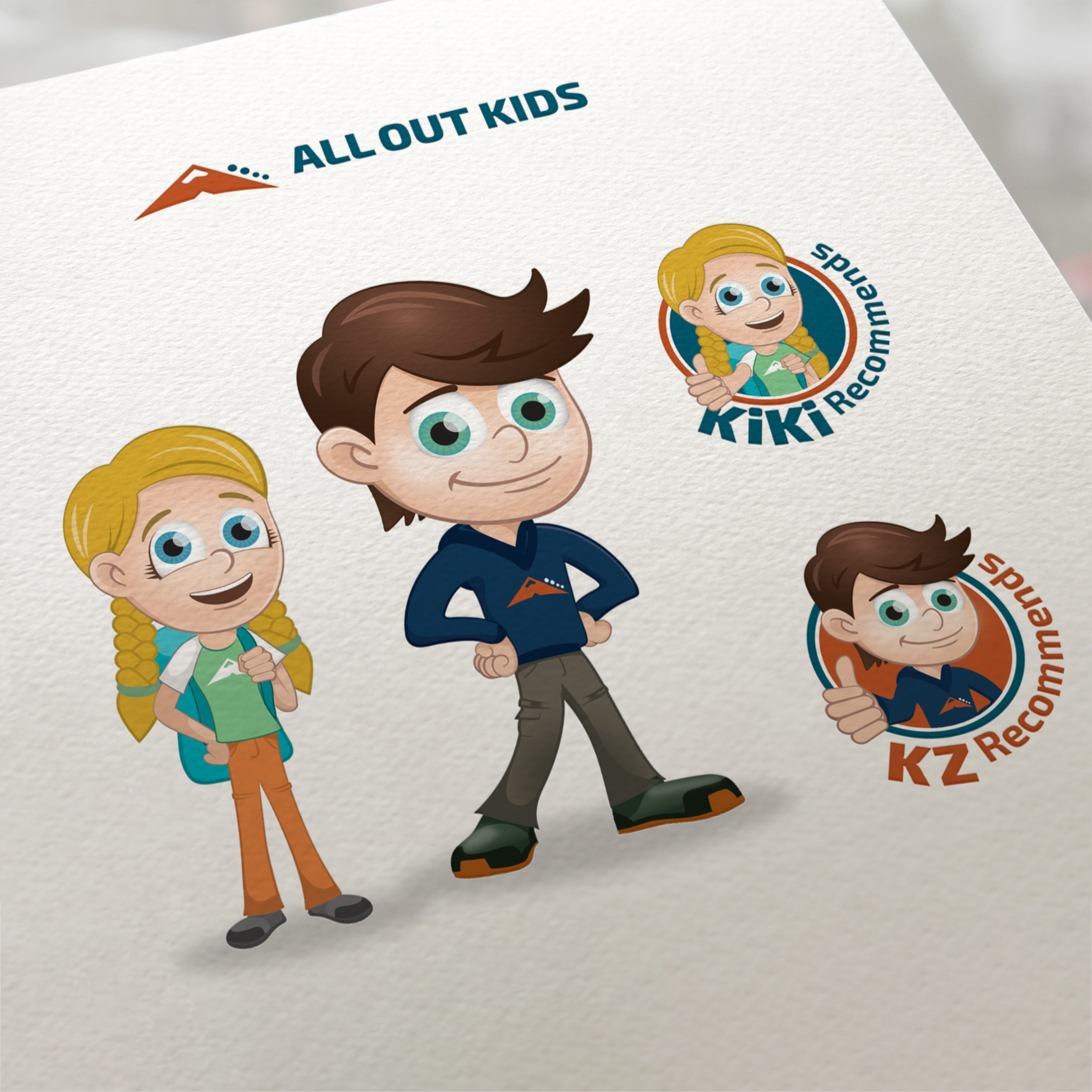 Kiki & KZ Character Design for Allout Kids