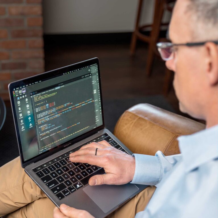Brian Olstad, Red Deer Based web developer, writing some web code