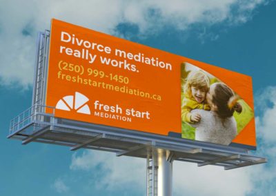 Fresh Start Mediation billboard design in Kamloops, British Columbia