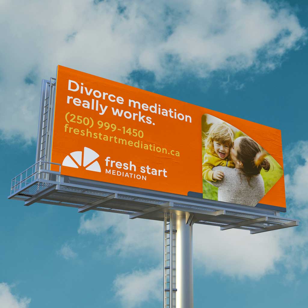 Fresh Start Mediation billboard design in Kamloops, British Columbia
