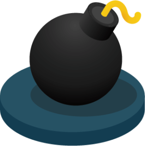 icon of a classic cartoon bomb