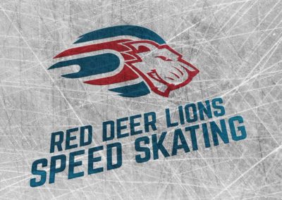 Red Deer Lions Speed Skating Logo design