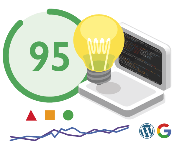 Graphs and icons showing an idea how cool our website design is