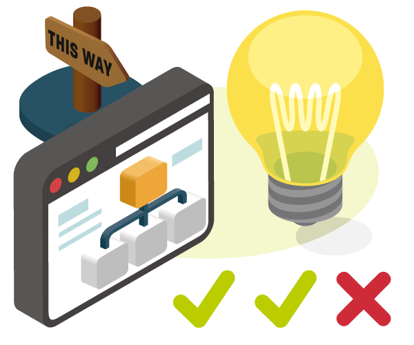 Graphs and icons illustrating how cool and effective a brand standard can be