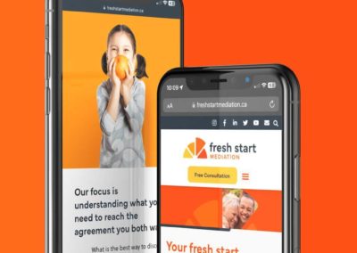 Mockup of Fresh Start Mediation's Mobile Optimized Website design