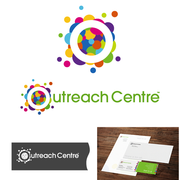 The outreach centre in red deer's new brand and stationery sample