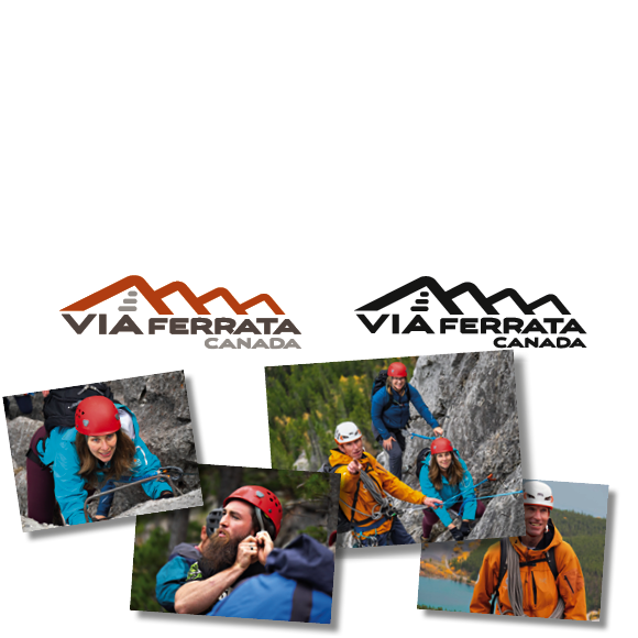 Via Ferrata Canada logo and custom via ferrata photohraphy samples