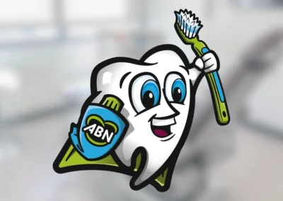 Aurora Bayview North Family Dental Captain Crown Character illustration