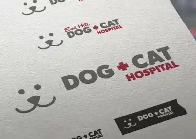 Dog + Cat Hospital Red Deer logo sheet