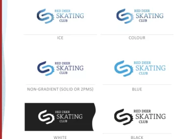 Red Deer Skating Club Logo Variations