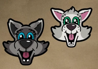 Jess and Duncan face illustrations