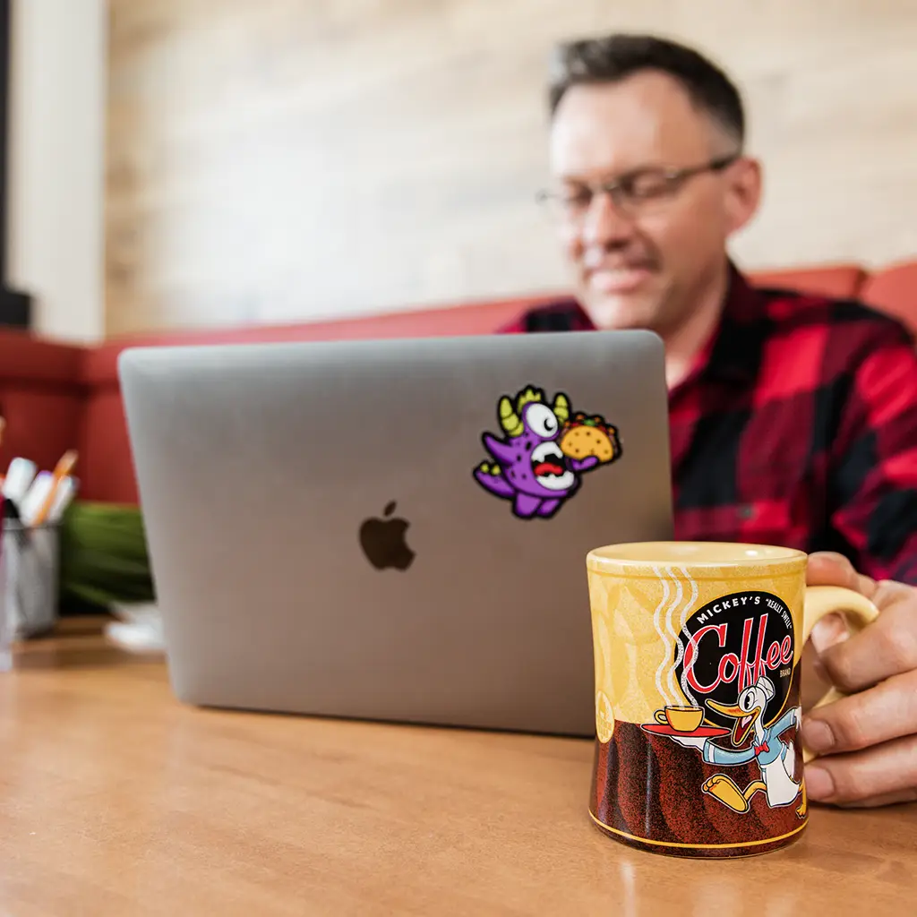 Writing with ChatGPT and drinking a coffee