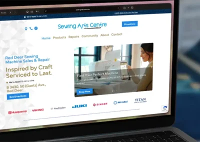 Sewing Arts Centre Website Design