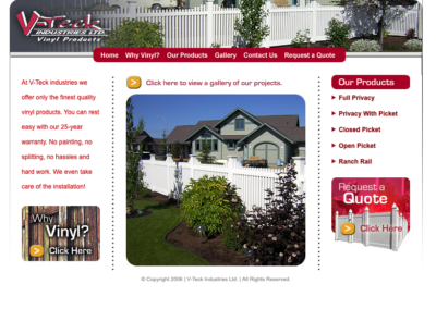 Redpoint's first website - Vteck Fencing